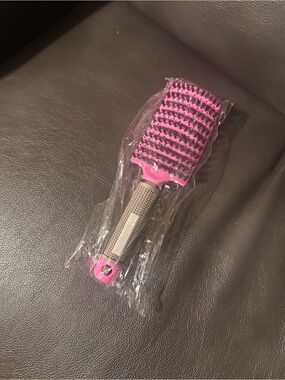 Pink Paddle Hair Brush for Women - Lightweight Detangling Brush